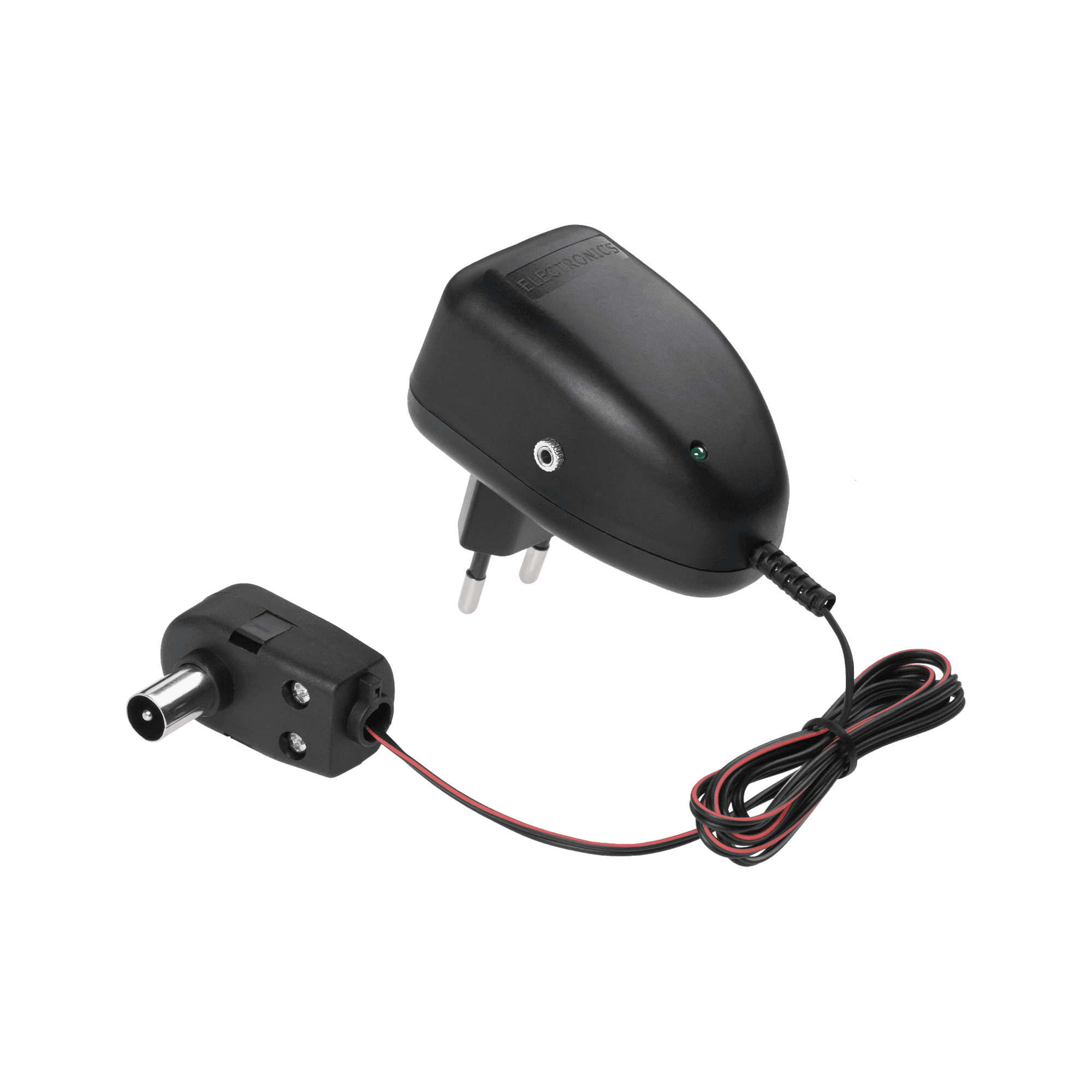 Zasilacz antenowy dwunapięciowy 12V+ gniazdo 5V LXG010PK 1,8m