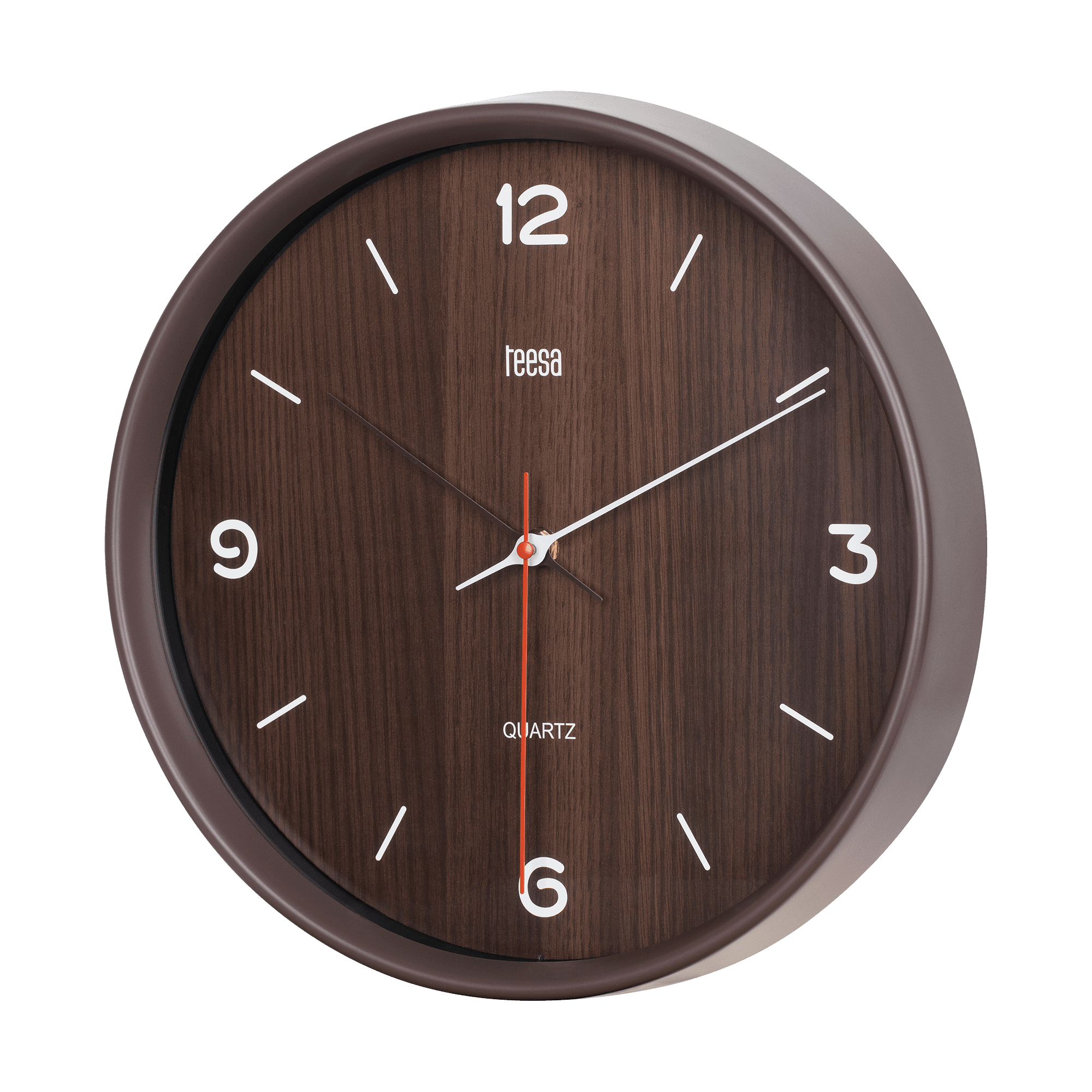 Sieninis laikrodis 30 cm tamsiai rudas