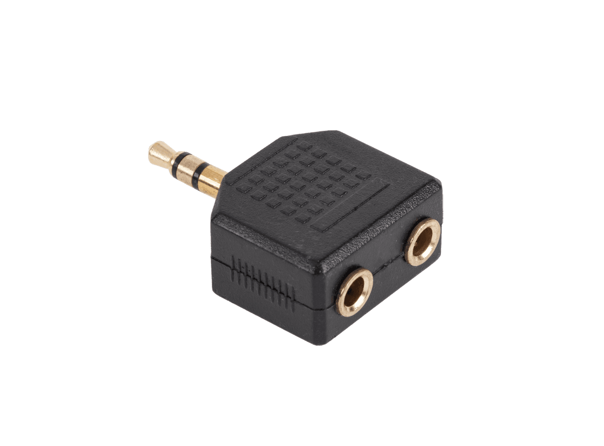 Złącze Jack 3.5/2x3.5 złote NH552