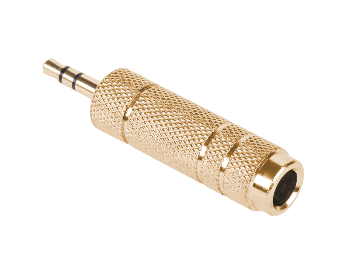 Złącze Jack 3.5/6.3 złote metal