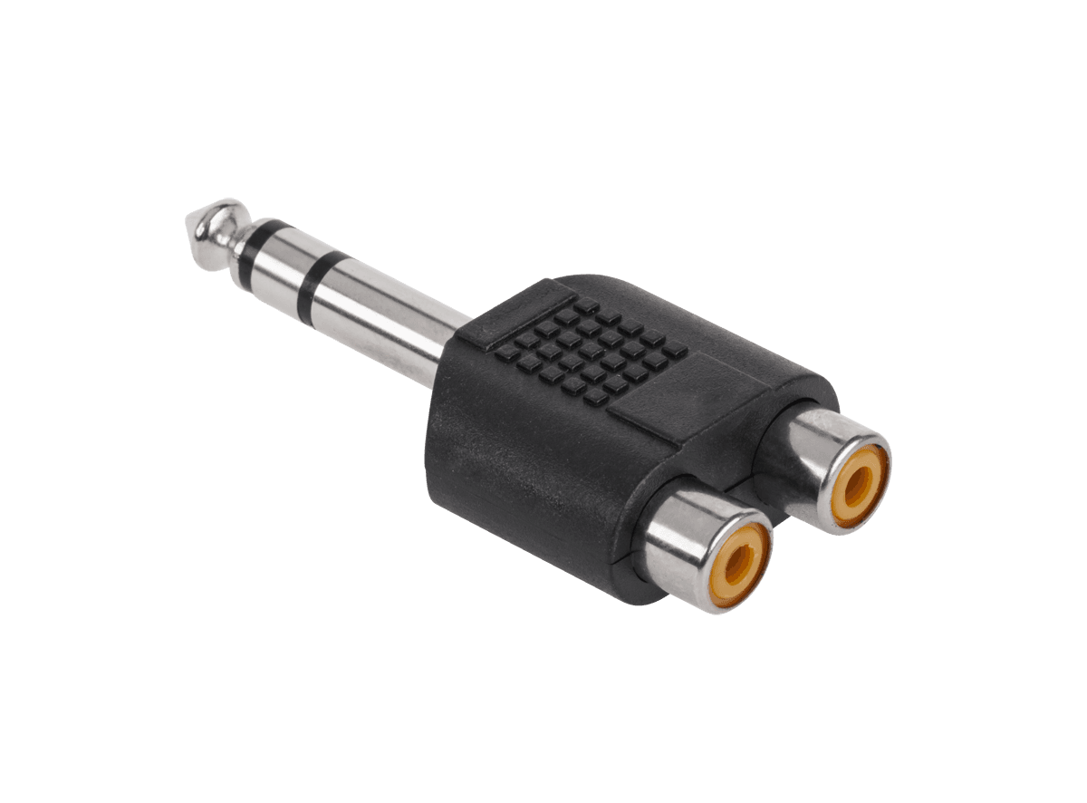 Jack 6.3 jungtis ST.-2xGN.RCA