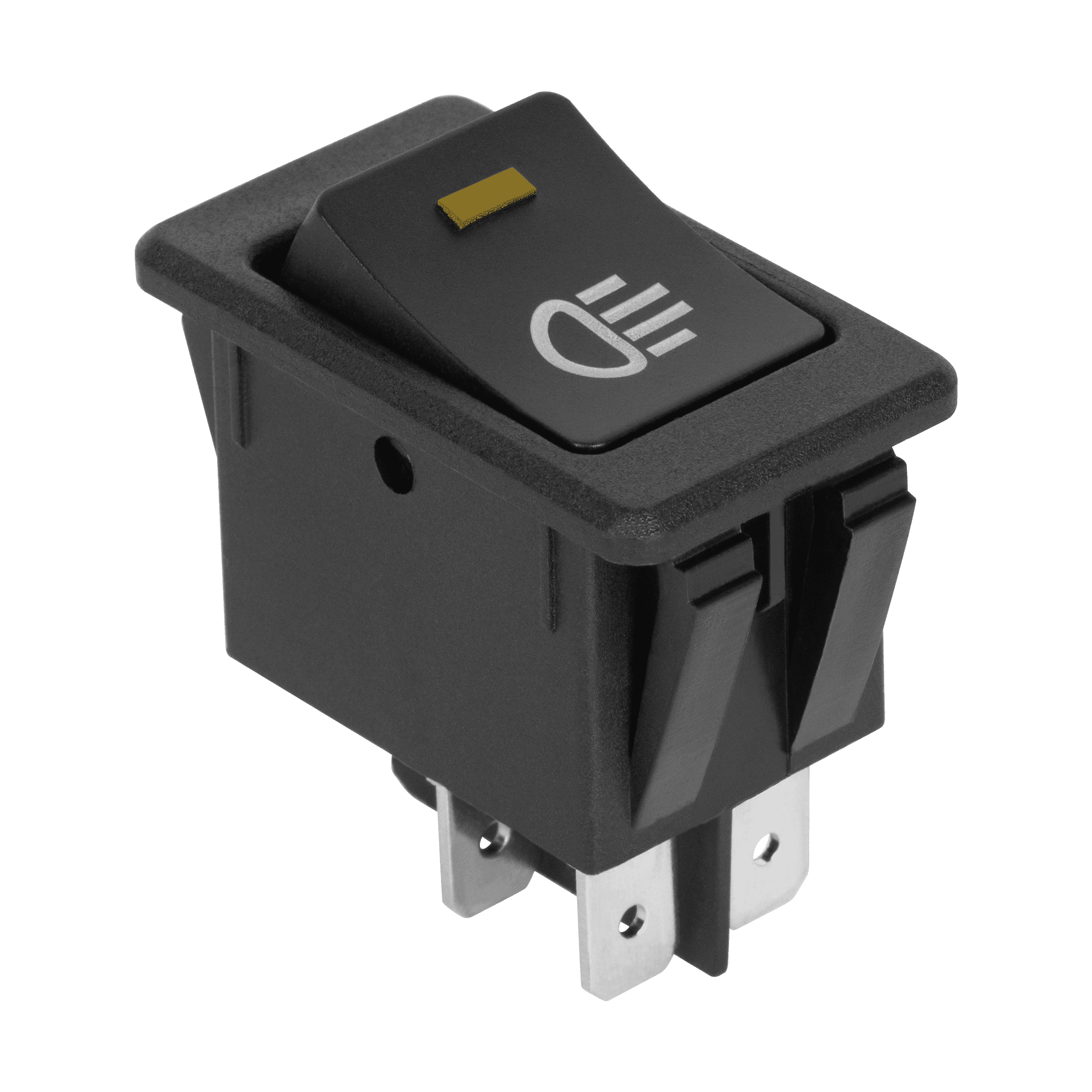 Jungiklis 12 V, su geltonu LED pašvietimu