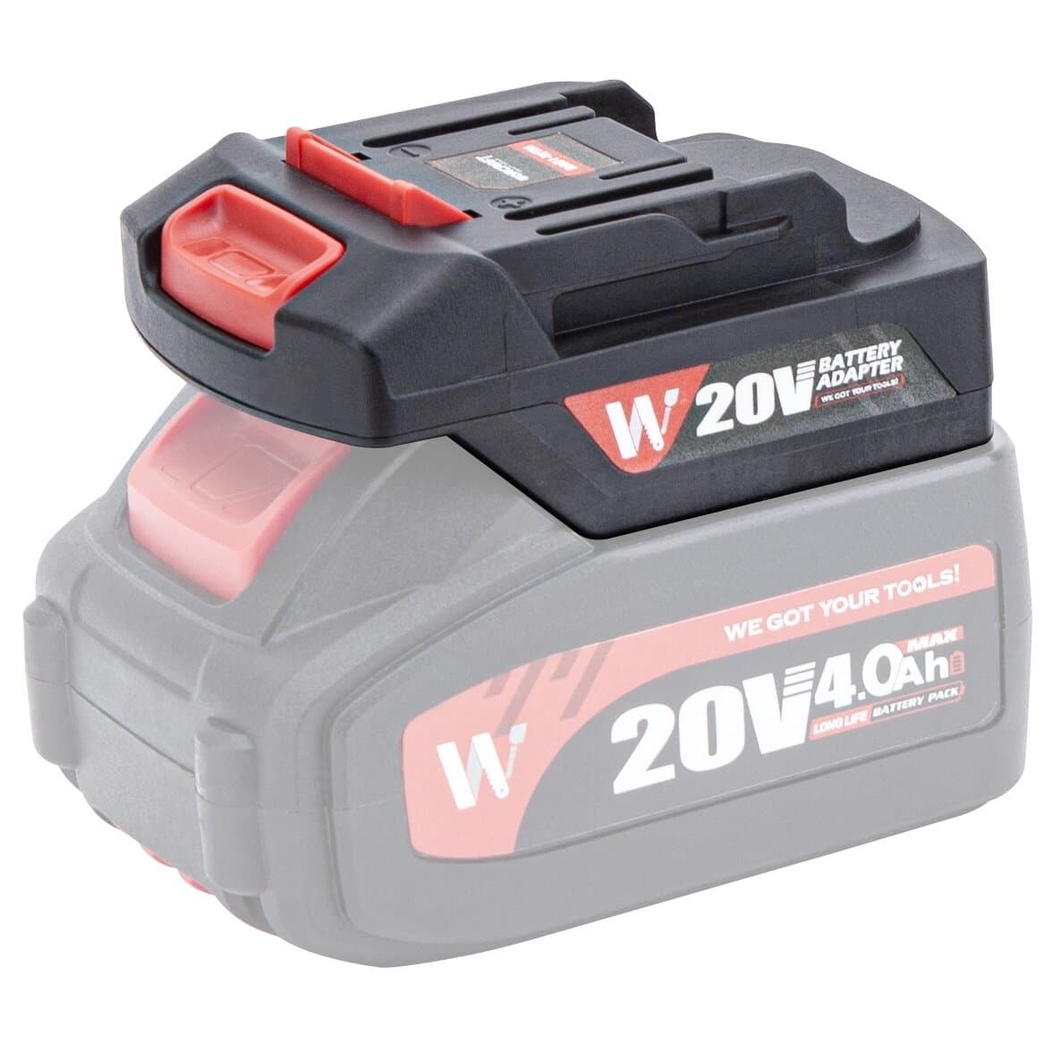 Akumuliatoriaus WORCRAFT 20V adapteris Makita įrankiui