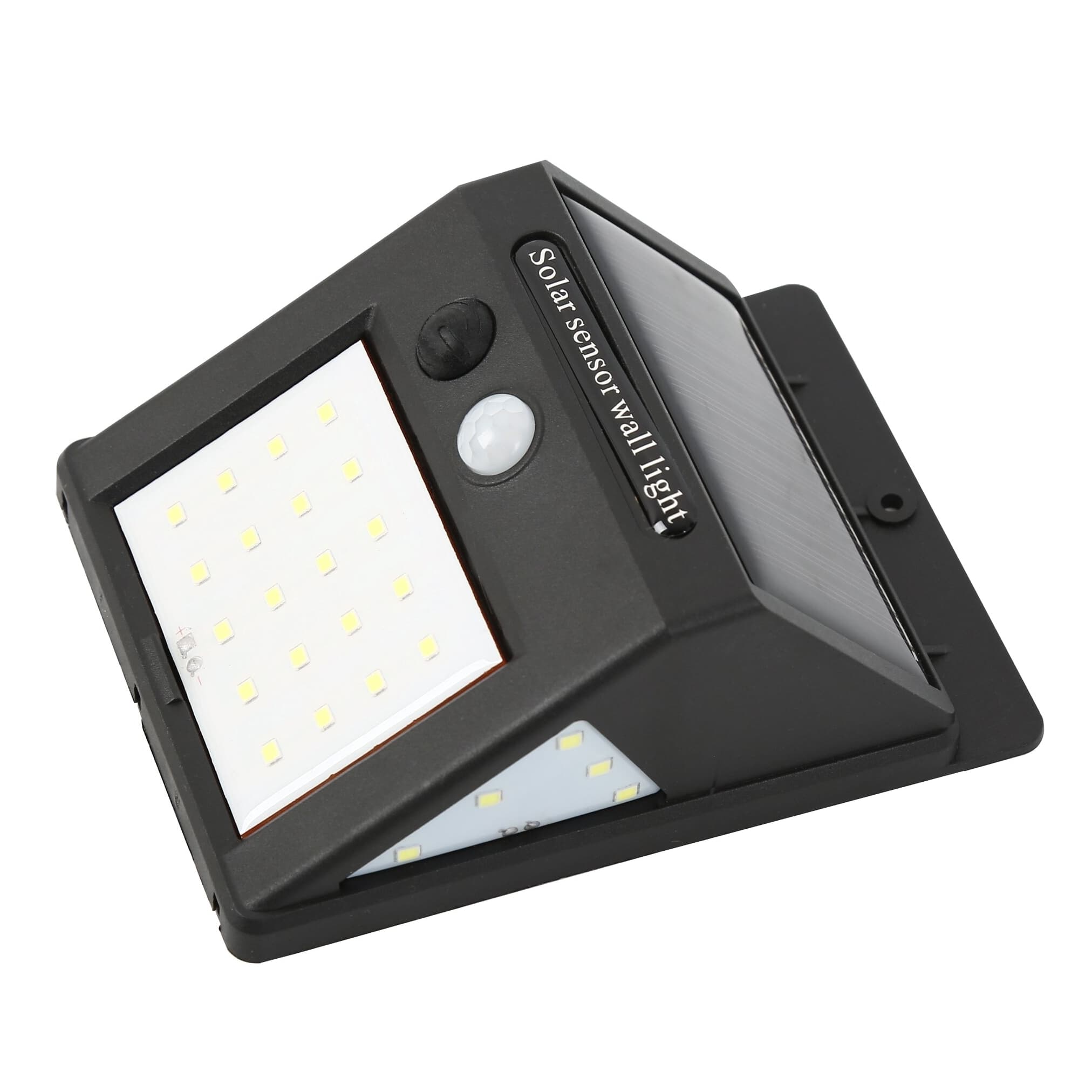 Sieninis šviestuvas su saulės baterija ir judesio jutikliu 6W 5500K LED