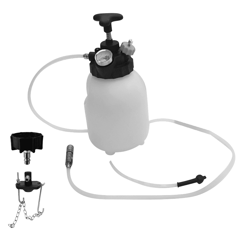 Stabdžių sistemos nuorinimo ir užpildymo įrenginys su ATF adapterių rinkinys