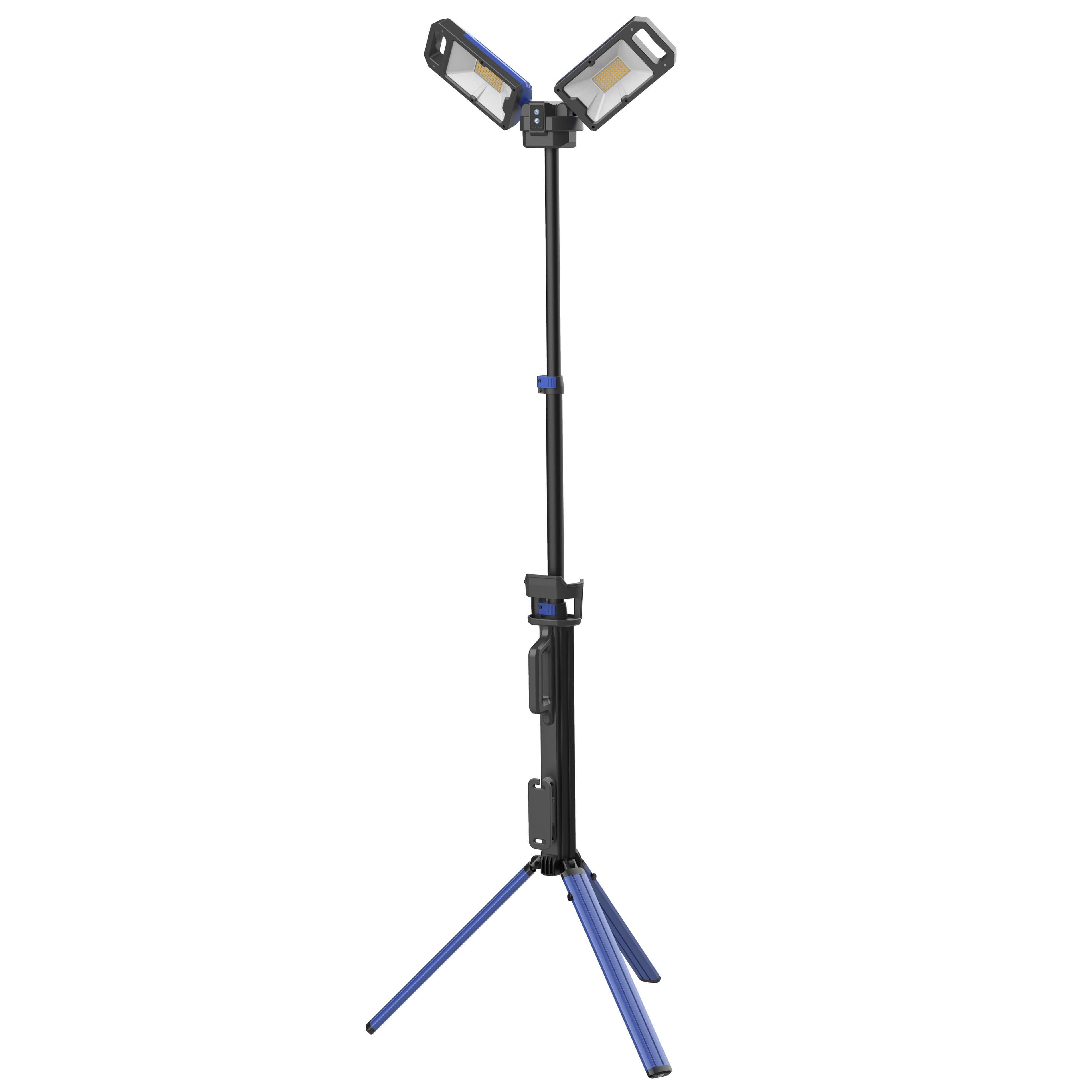 Šviestuvas SMD (50W) su trikoju (sulankstomas)(įkraunamas)